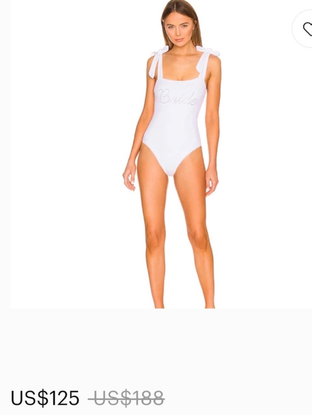 Beach Riot “bride” swimsuit Size M
